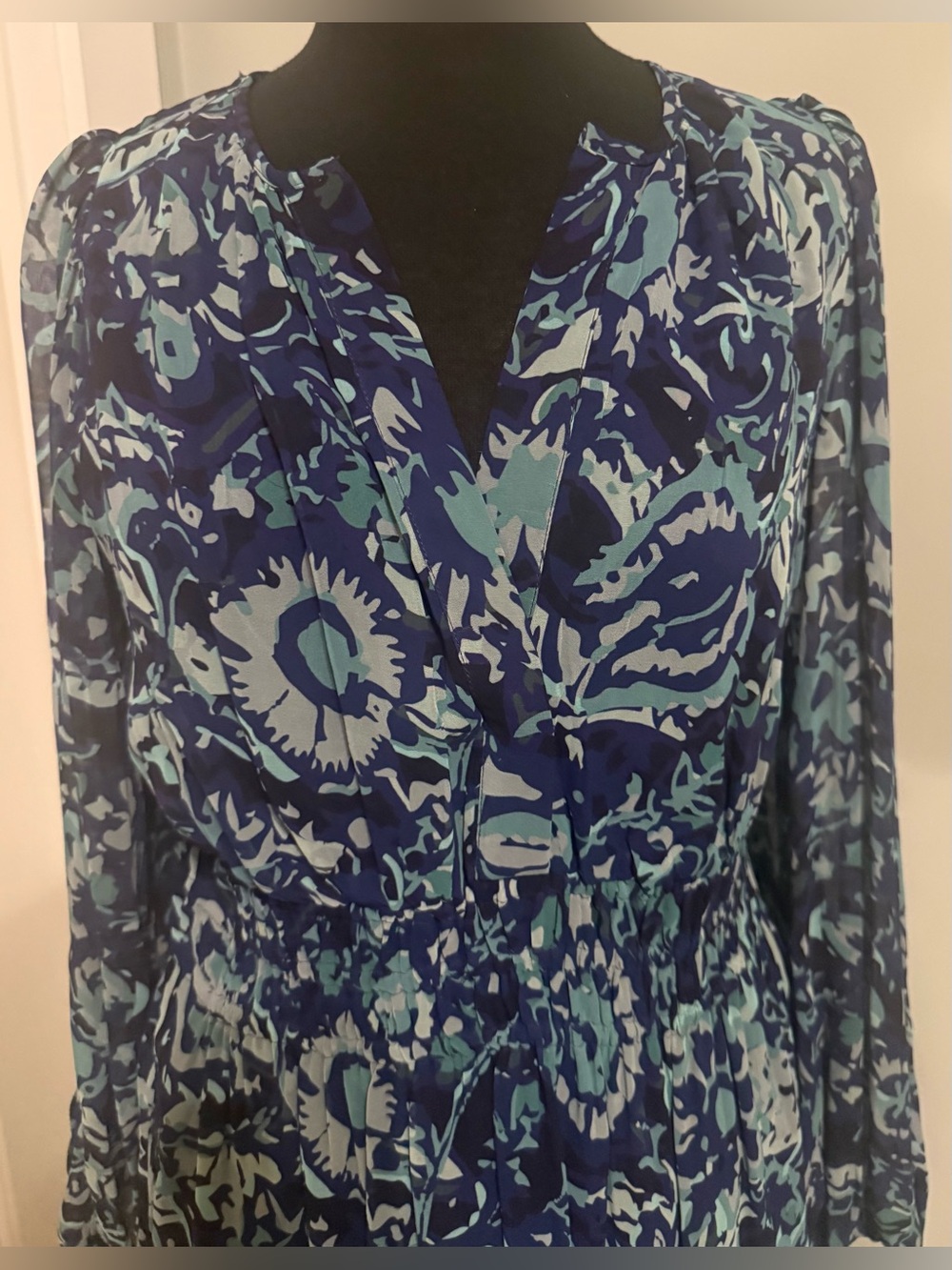 Anthropologie BL motif dress blue/teal - Picture 5 of 6